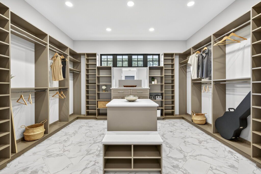 organized storage helps buyers assess closet and cabinet space