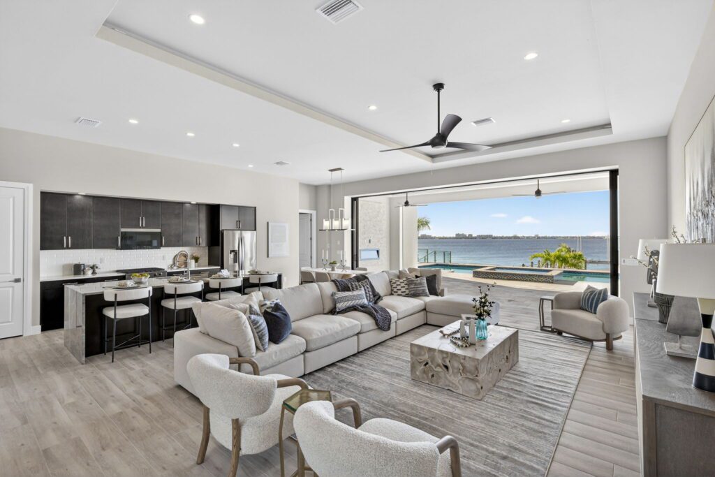 professionally staged living room