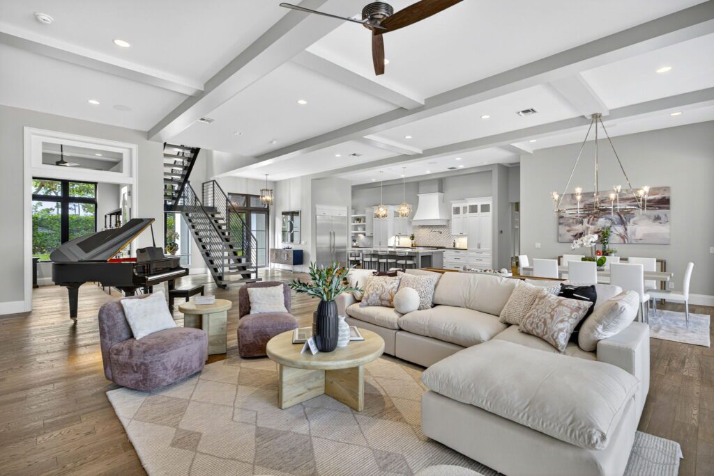 staged living space that supports higher home sale price